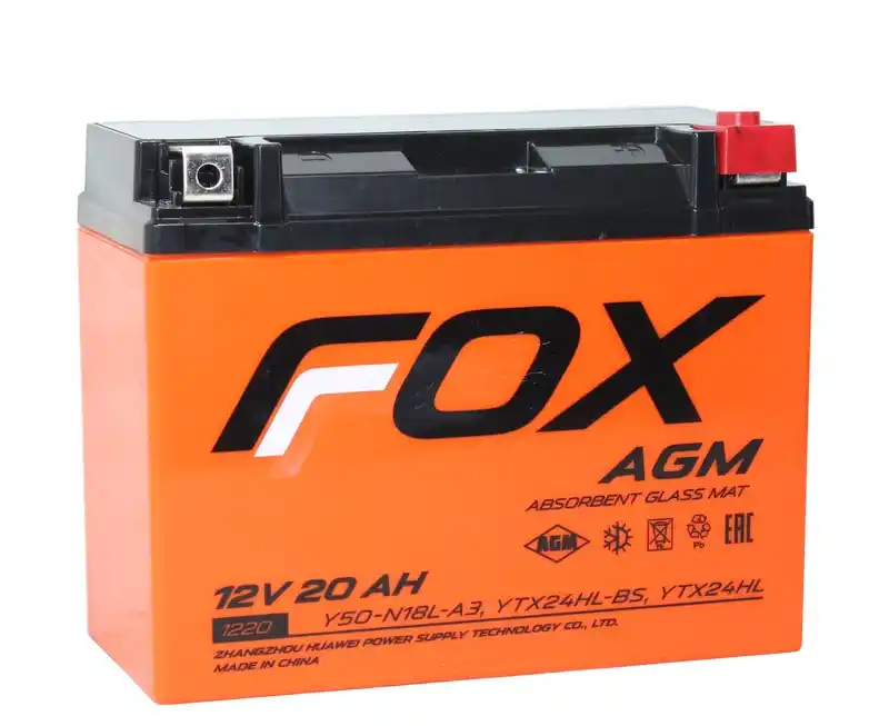 FOX AGM СТ-1220 12V20 А/ч о.п. [д204ш91в159/250А] (Y50-N18L-A)